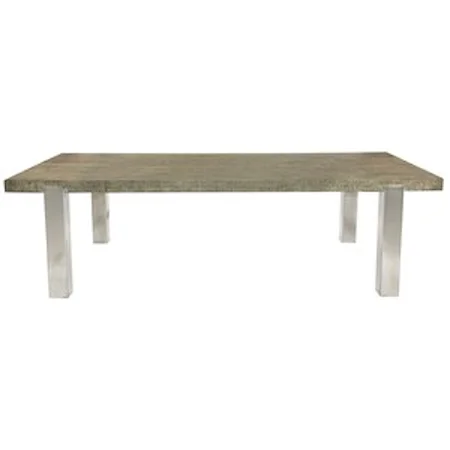 Rustic Dining Table with Metal Legs